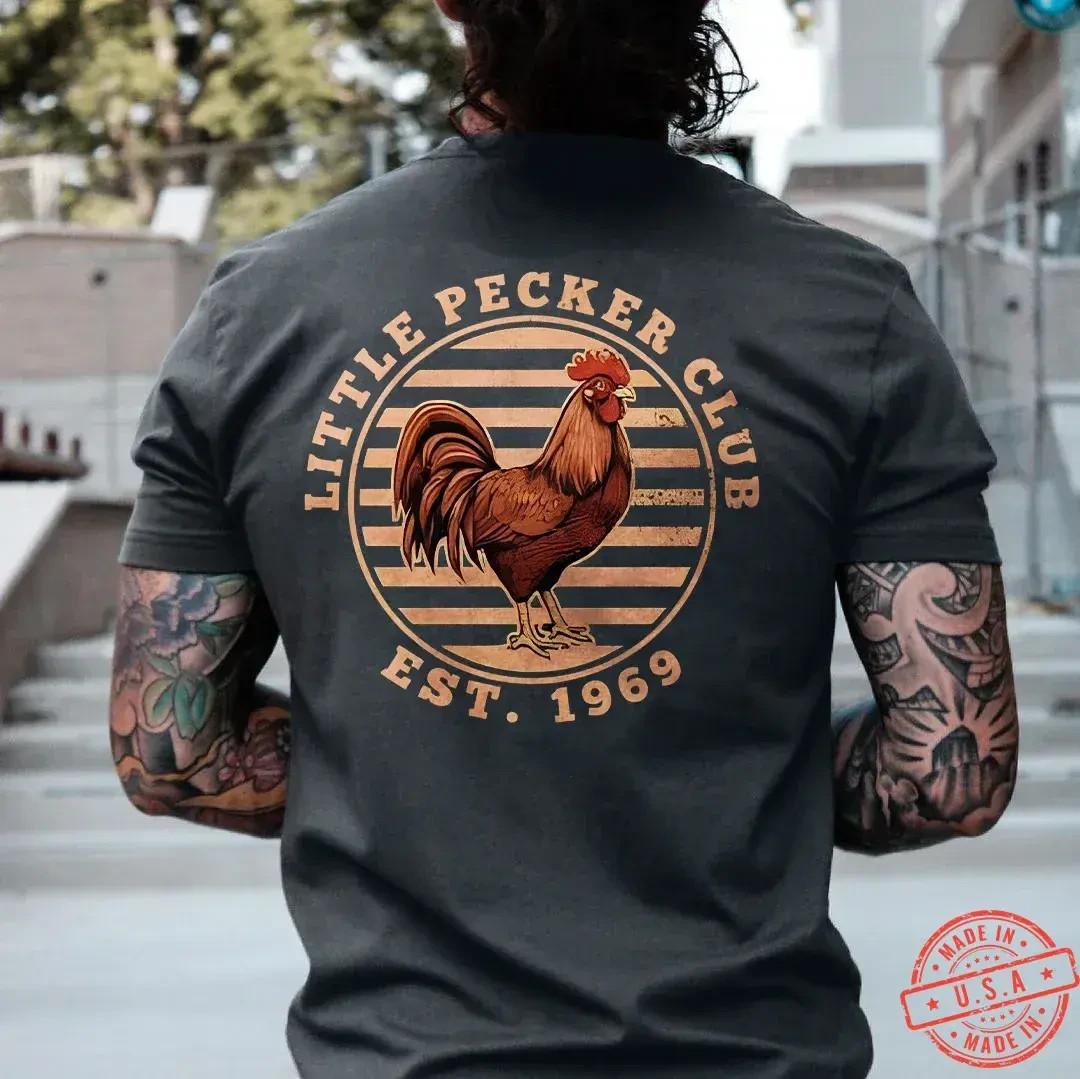 

LITTLE PECKER CLUB Rooster Black Print T-shirt S разноцветный