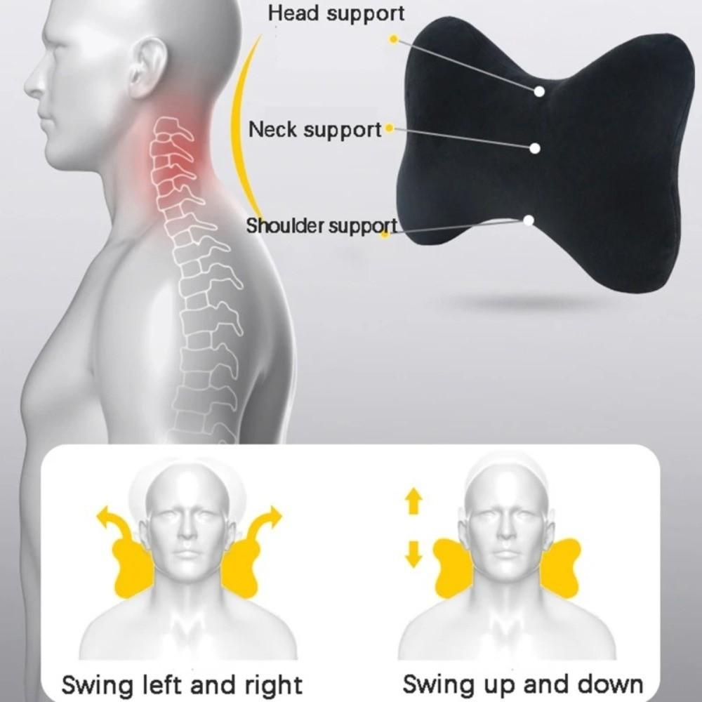 Crystal Velvet Car Neck Pillow Adjustable Neck Support Pillow Car Seat Pillow  Car Accessory