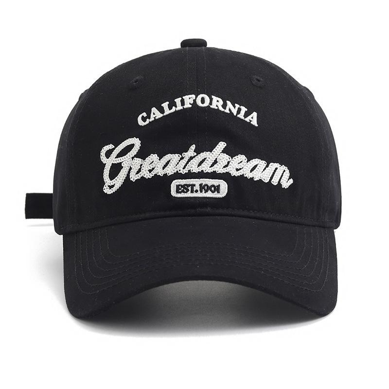 New Style, Embroidered Letters, Solid Color, Soft Top Baseball Cap, Women's, Fashionable Sun Hat, Couple's Hat, Small Face, Duckbill Cap