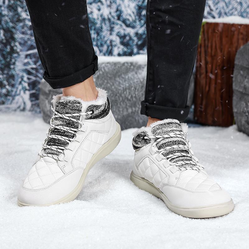 TUINANLE Winter Thick Bottom Plush Fur Snow shoes Warm Cotton Shoes Women's Casual Lace Up Keep Warm sneakers