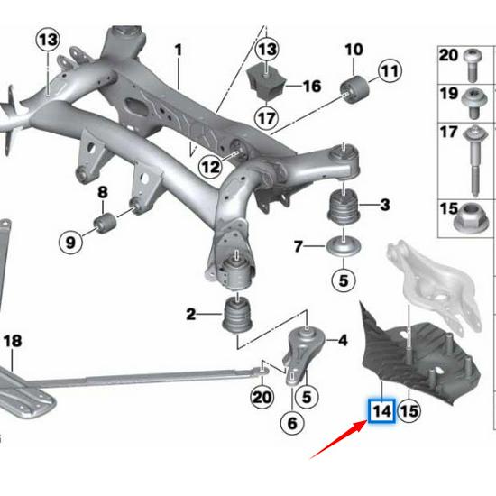 BMW 1 & 3-serie F20/F30 Bakaxelkåpa (33326796137/33326796138)