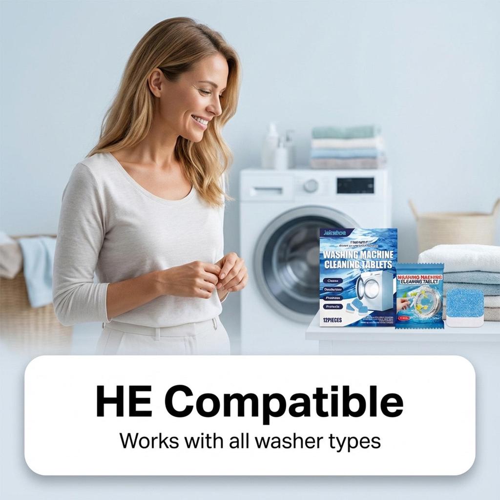 JAKEHOE Washing Machine Cleaner Tablets: Automatic Descaler with Long-lasting Fragrance for Household Use.