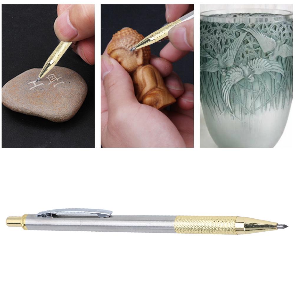 Scriber Scribing Pen Ceramic Marker Engraver Cutting Tool Tungsten Steel Tip for Metal   Glass