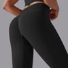 Seamless Knitted Solid Color High Waist Tight Peach Hip Yoga Pants Sports Running Fitness Pants
