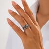 Simple ins geometric glossy ring jewelry, irregular design cross joint ring