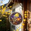 Yangyizhi Acrylic Jigsaw Puzzle Suncatcher, Stained Glass Style Halloween Skeleton Ghost Sun Catcher for Gothic Window Wall Hanging Decor