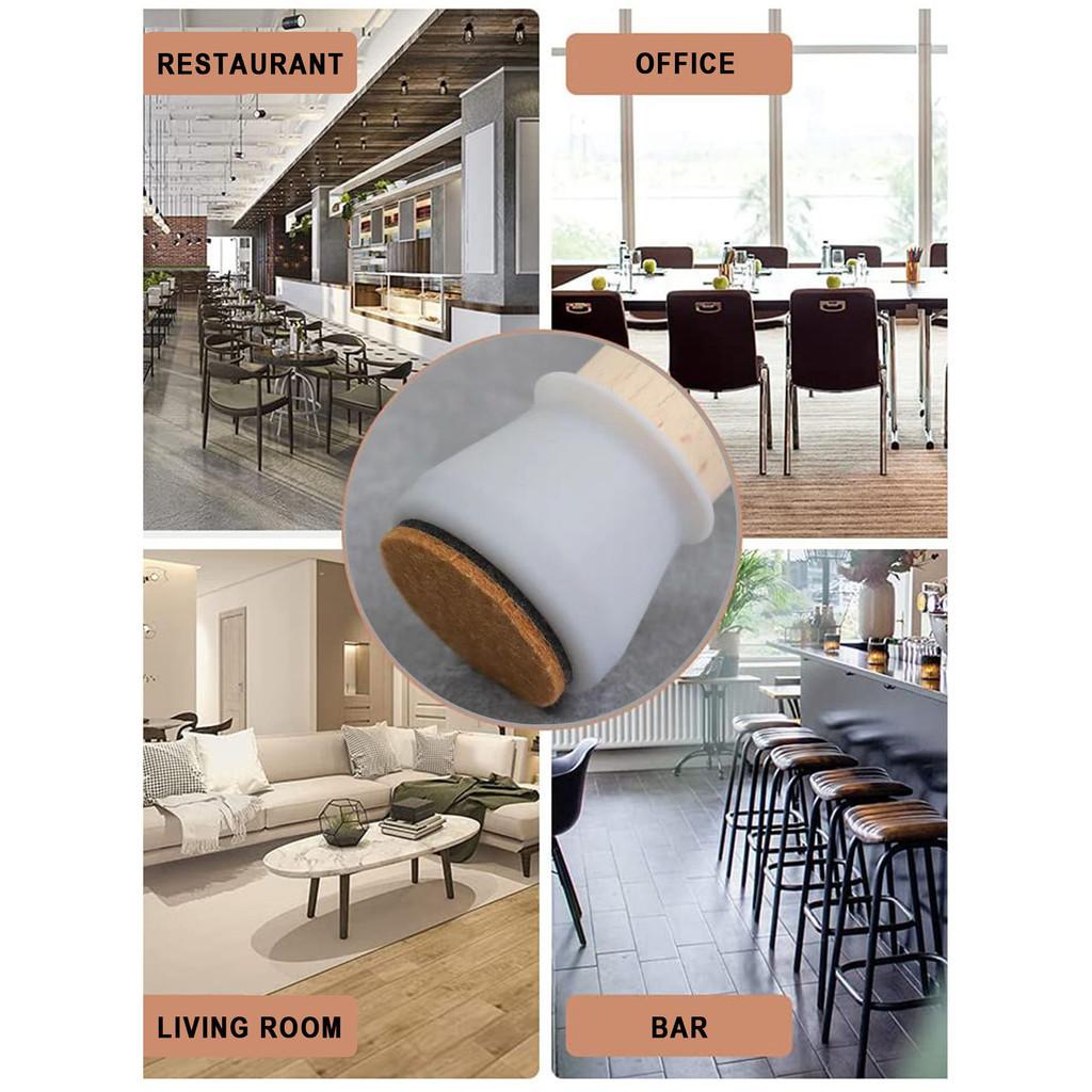 16 bucăți de protecție pentru picioare de mobilier pentru scaune din silicon Tampoane pentru picioare de mobilier anti-alunecare.