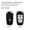 Leather Car Key Case Cover Keychain Holder Fob Protector for Ford Mondeo Lincoln Aviator Navigator F150 Raptor Focus Keyring Bag