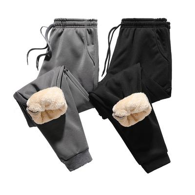 Calças de Moletom Acolchoadas Masculinas Outono e Inverno Lã de Cordeiro Calças Masculinas Calças de Algodão Casual