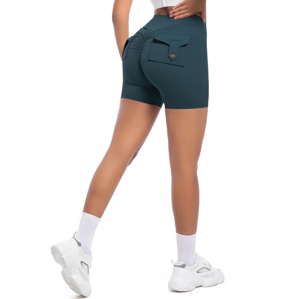 European-American High Waist Elastic Peach Butt Leggings - Quick-Dry Yoga, Running & Fitness Pants with Hip Lifting Button.
