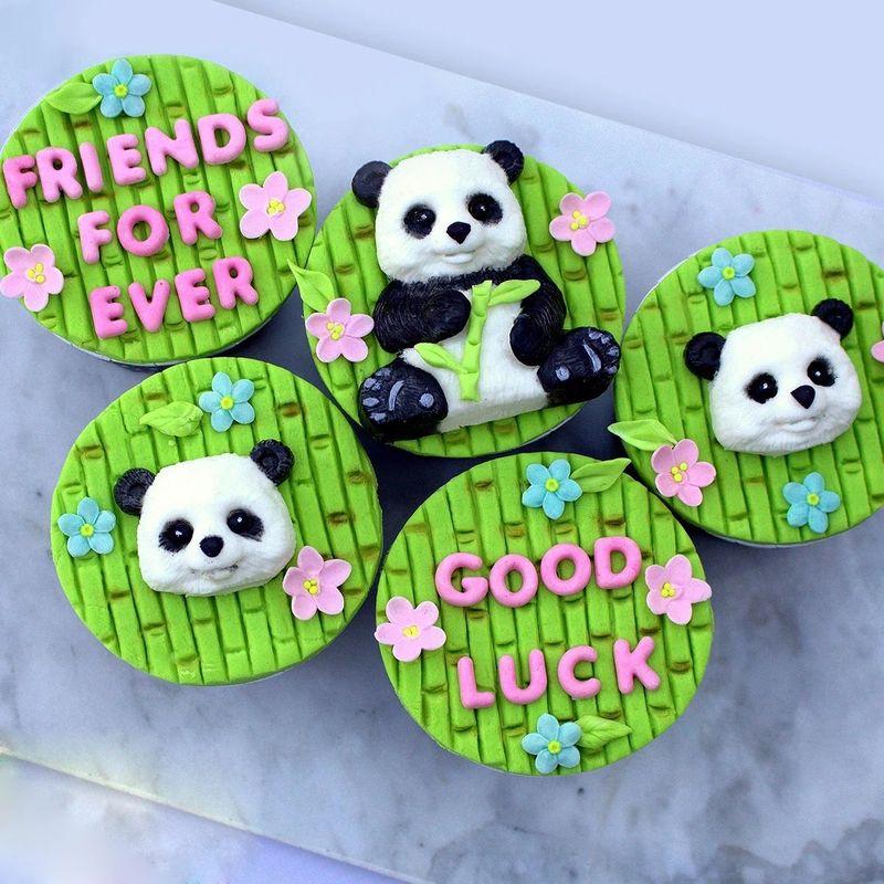 Bamboo Panda Shape Silicone Mold Decoration Fondant Cake Chocolate Candy Molds