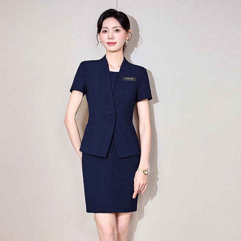 Women s Professional Summer Suit Dress Set 4XL