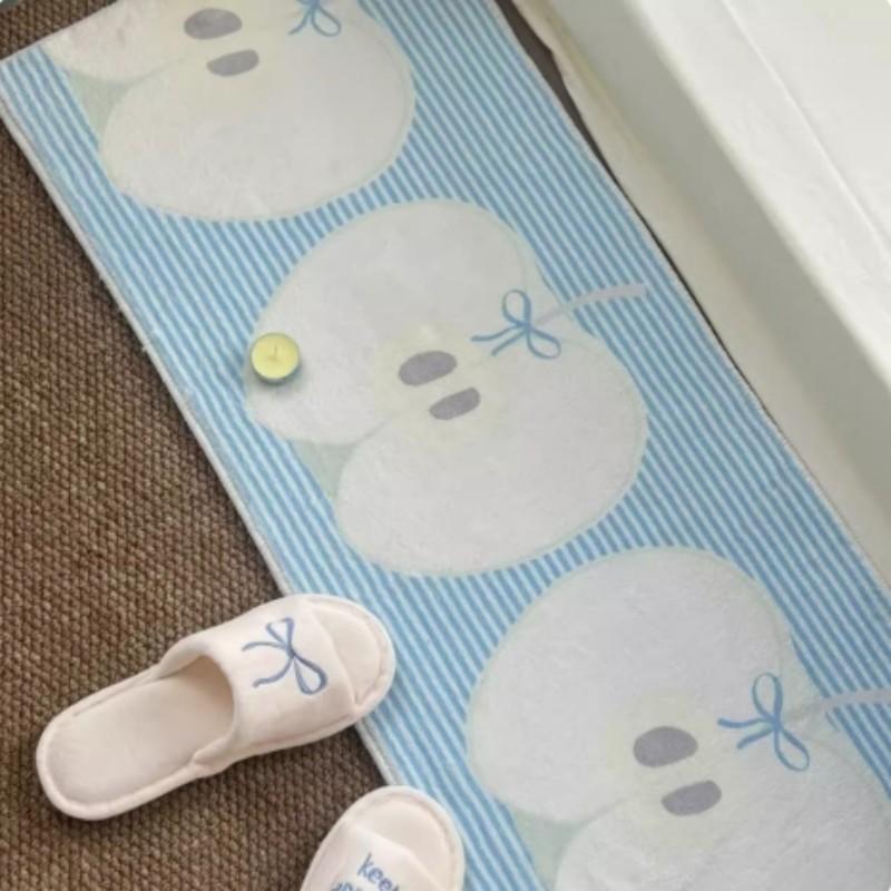 

VIKAMA Ins Style Korean-Style Carpet, Comfortable Plush Girl Bedroom Bedside Blanket, Home Decoration, Entrance Door Mat 40x60cm 16x24inch