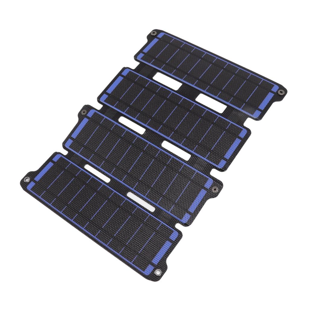 Solar Panel Folding Monocrystalline Silicon 2 USB Output Flexible ETFE Solar Panel 14W 5V Blue