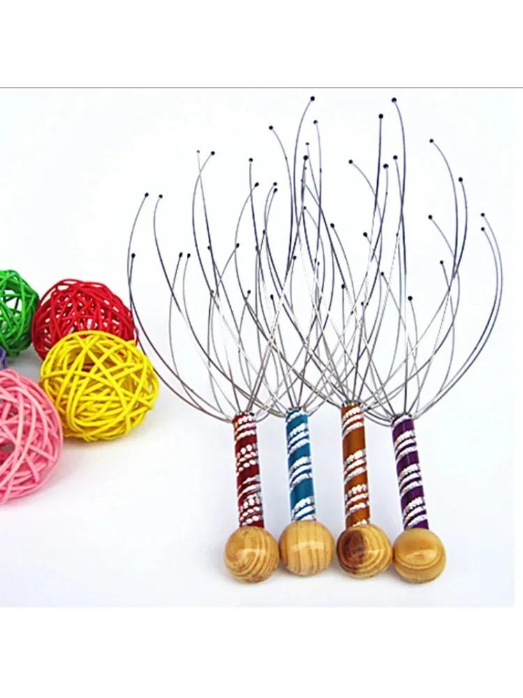 relaxing massage Head massage thread stainless steel octopus head massager relaxor for relieving brain fatigue