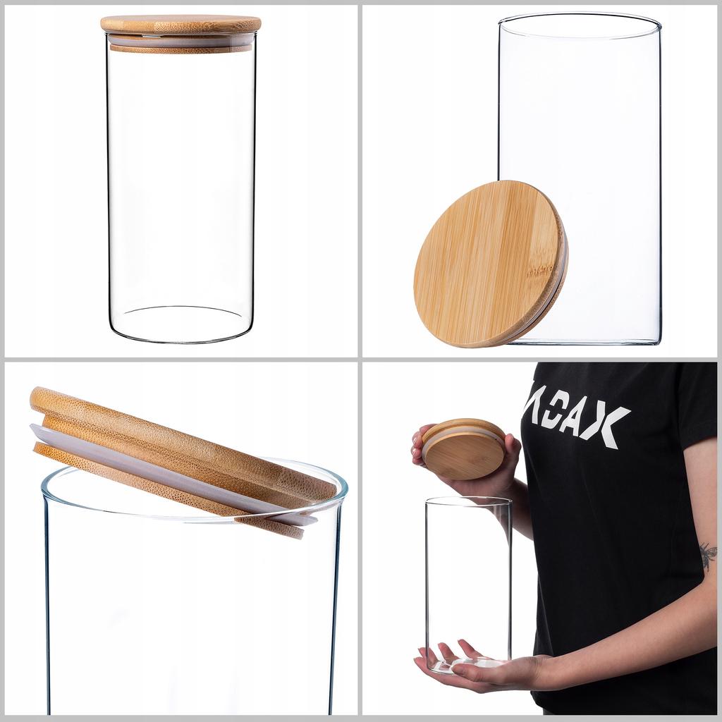 KADAX 5x Vorratsbehälter Glasbehälter Nudeln mit Deckel Set