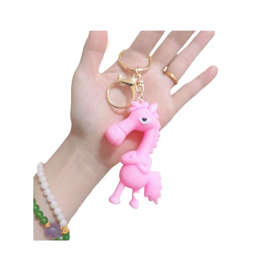 Keychain Pendant Horse Design Soft Polyethylene Meaningful Animal Keychain Bags Wallets Backpacks Accessories