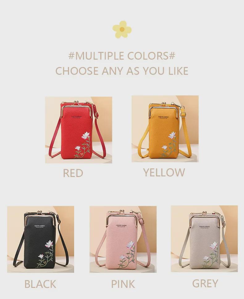 Damen 2024 Koreanischer Stil Litschi-Muster Bestickte Umhängetasche