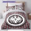 Frankfurt Football Pattern Bedding,Quilt Set Quilt Cover Pillowcase Home Birthday Gift (1 * Duvet Cover + 2 * Pillowcase, Without Core)