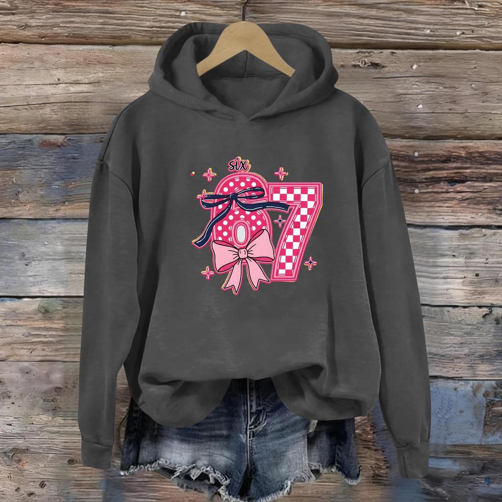 Women's Fashion Daily Versatile Casual Sweatshirts Long Sleeve Hooded Top Sweatshirts