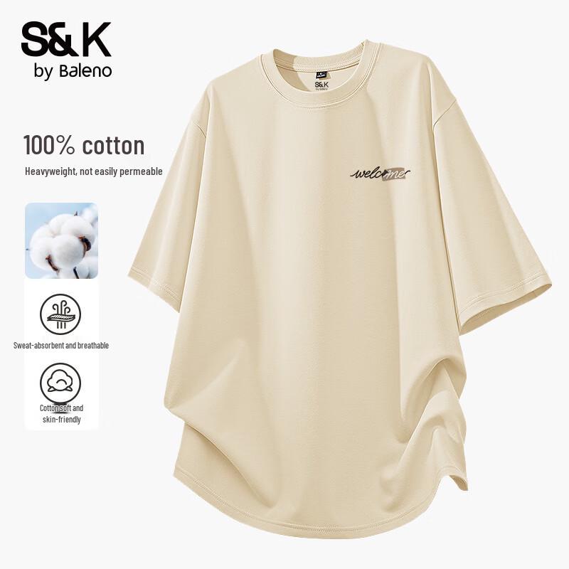 Baleno S&K Series Men s Pure Cotton Short Sleeve T-Shirt L