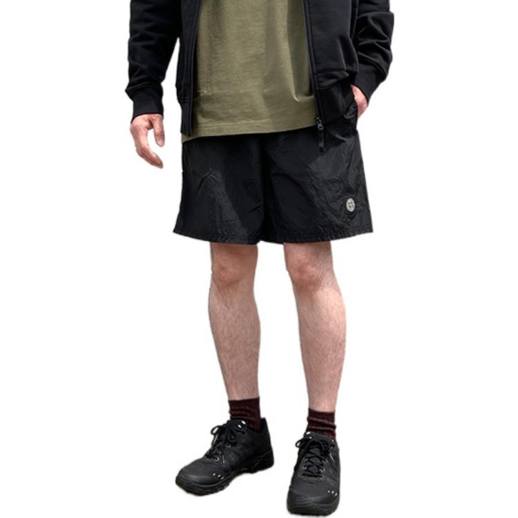 STONE ISLAND Patch Logo Swim Shorts Black Men Swimwear 7415B0943-V0029