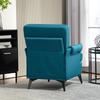 Decorative Armchair in Breathable Linen-Effect Fabric with Rolled Armrests, 70x73x83 cm, Green