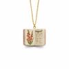 Retro Copper Heart Necklace For Ladies With Dainty Book Charm And Melodic Elements