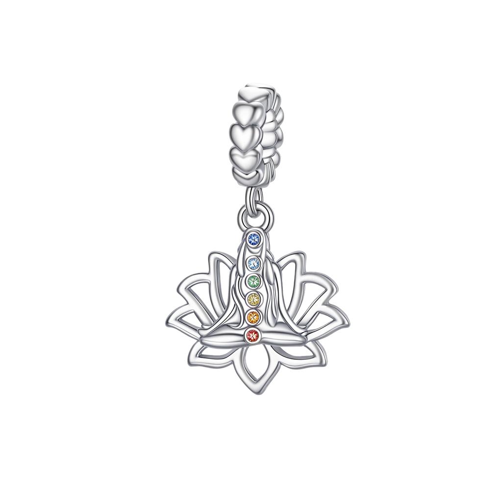 Original Charms Bead Copper Inlaid Zirconium Nun Cross Angel Wing Pendants Fit Bracelet Jewelry Gift Marking