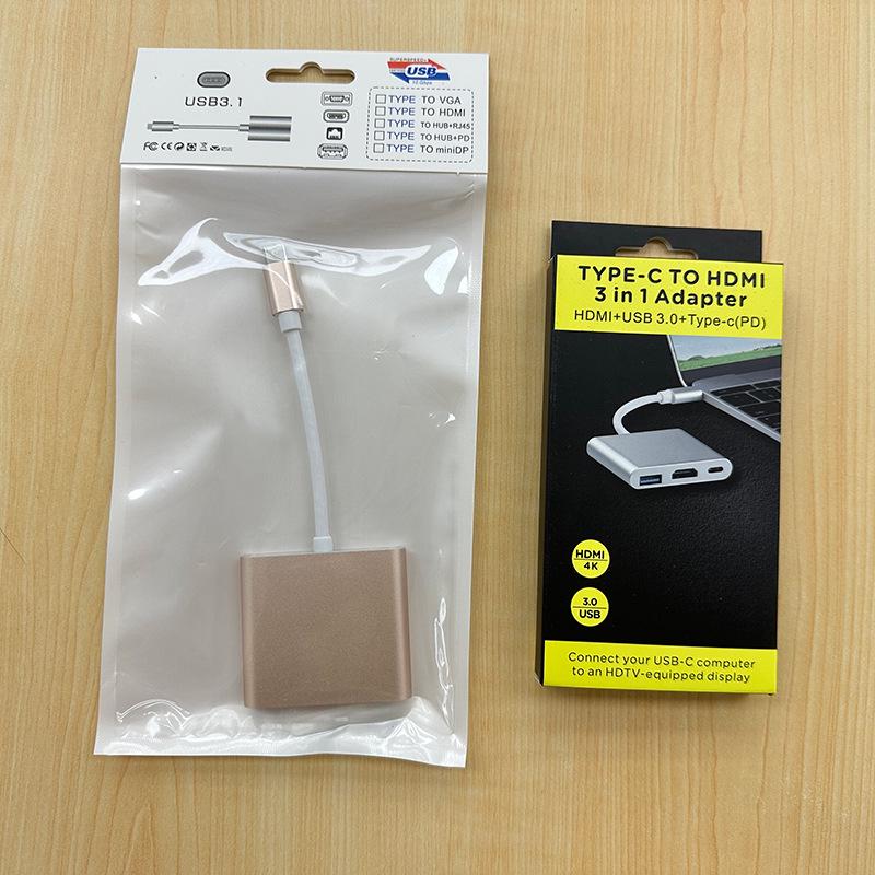 USB-C To HDMI 3-in-1 Docking Station Adapter
