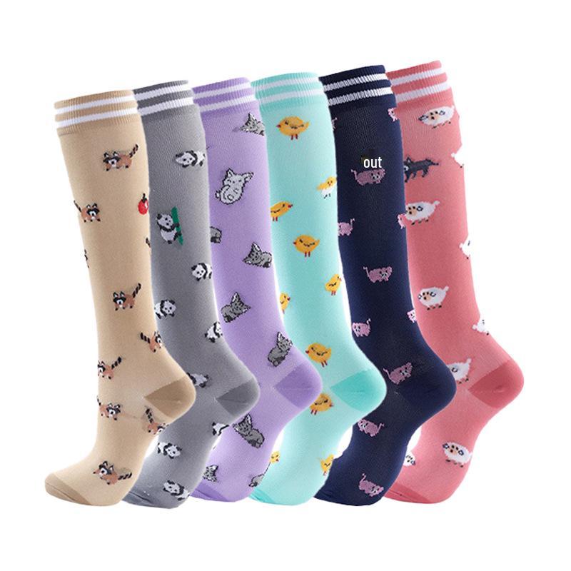Unisex Cross-Border Compression Socks - Perfect for Sports, Running, Yoga; Knee-High, Calf-Length; Leg Slimming.