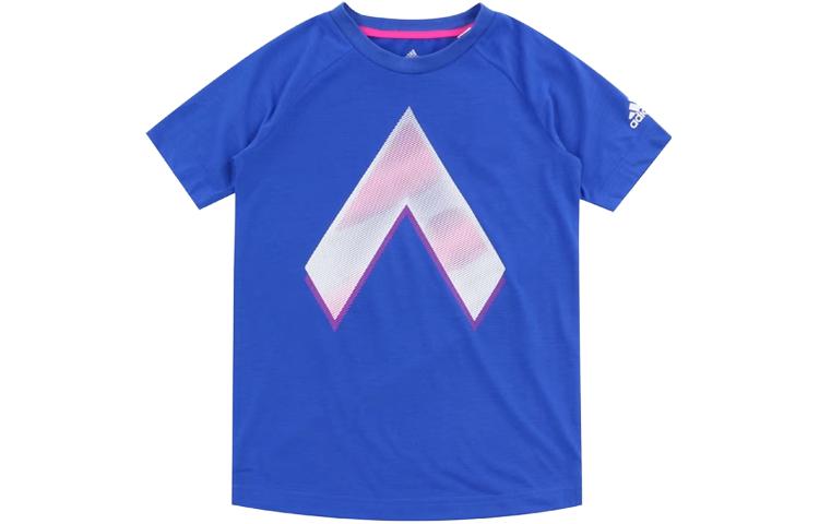 Adidas T Shirt Boys And Girls Blue Teenagers BQ2926 140