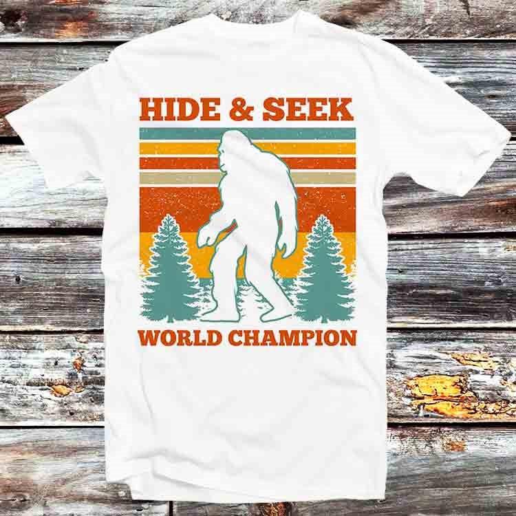 

Hide and Seek World Champion Bigfoot Hunter T Shirt B788 L