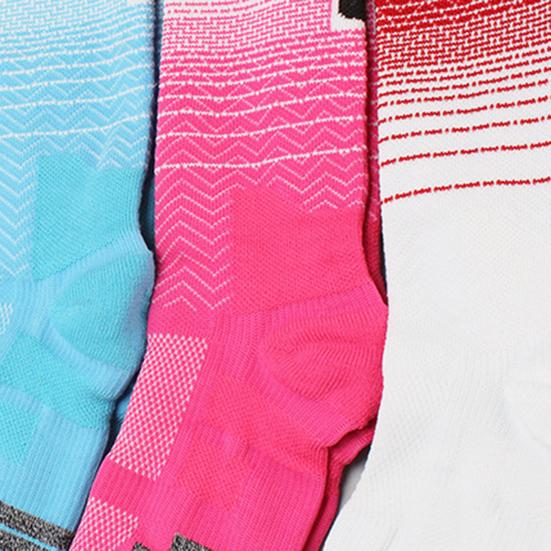 Training Socks Striped Patchwork Achilles Tendon Protection Breathable Non-Slip Towel Bottoms Anti-friction Soccer Socks for Adult