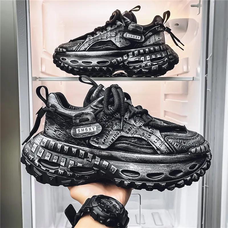 Mens Casual Sport Shoes Four Seasons Thick Sole Sneaker Breathable Comfortable Upper Non-slip Wear-resistant Soles Original Shoe