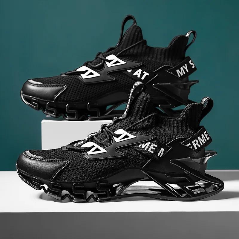 Primavera homens tênis respirável sapatos casuais de alta qualidade antiderrapante amortecimento sapatos esportivos ao ar livre confortável malha sapatos zapatillas