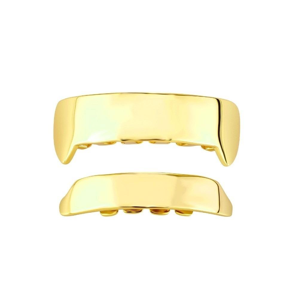Shiny Teeth Grillz Glossy Teeth Caps Jewelry Grillz Set Gift золотой