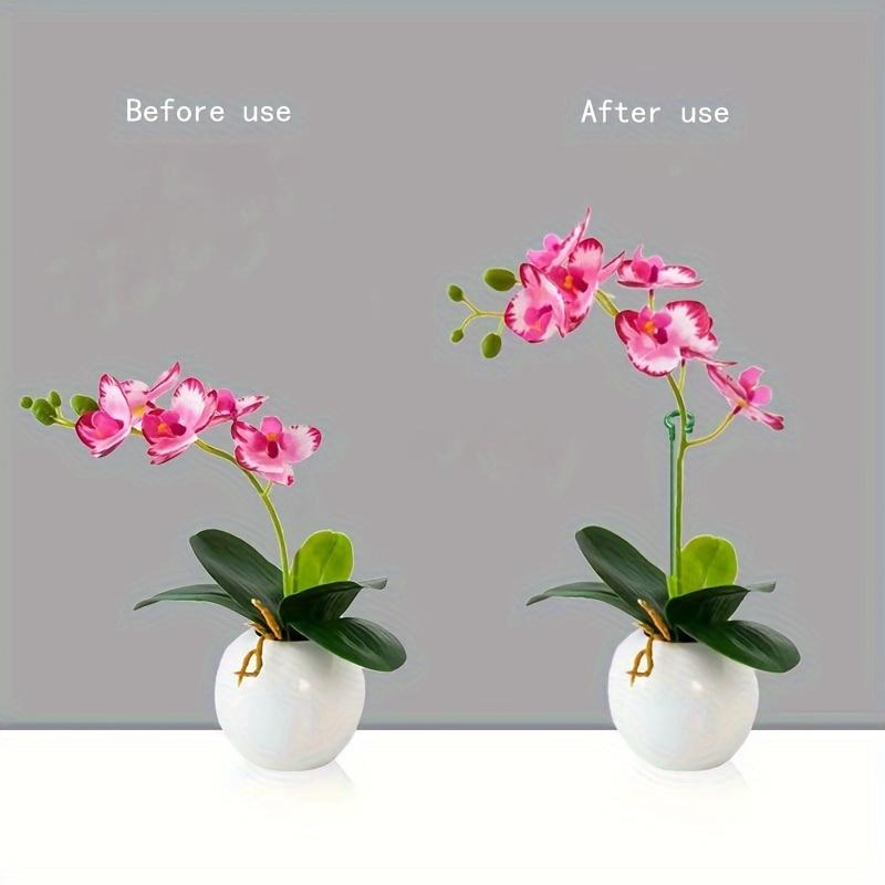 Pachet de 10 Tutori de Plante din Plastic și Fibră de Sticlă - Bastoane Verzi de Grădină pentru Orhidee, Plante de Interior la Ghiveci și Flori - Suporturi Durabile Rezistente la Îndoire