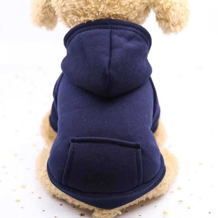Solid Dog Hoodies Warm JUEothes for Small Medium Large Dogs Puppy Sweatshirts Pet Outfit Cat Costume