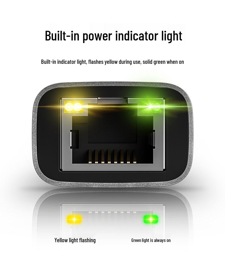 USB/Type-C Çift Başlıklı 2'si 1 Arada 2.5G Gigabit RJ45 Adaptörü - Sürücüsüz Ağ Dönüştürücü