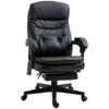 Faux Leather Massage Office Chair with USB Port. 64x69x107-115cm. Black
