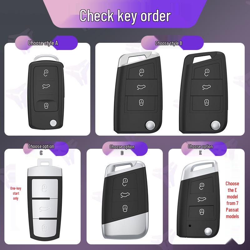 Volkswagen Key Cover for Bora, Sagitar, Lavida, Jetta, Passat, Polo, Tiguan, and Golf.