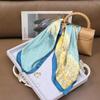 Scarf with print, women' synthetic silk, gift scarf, 70x70