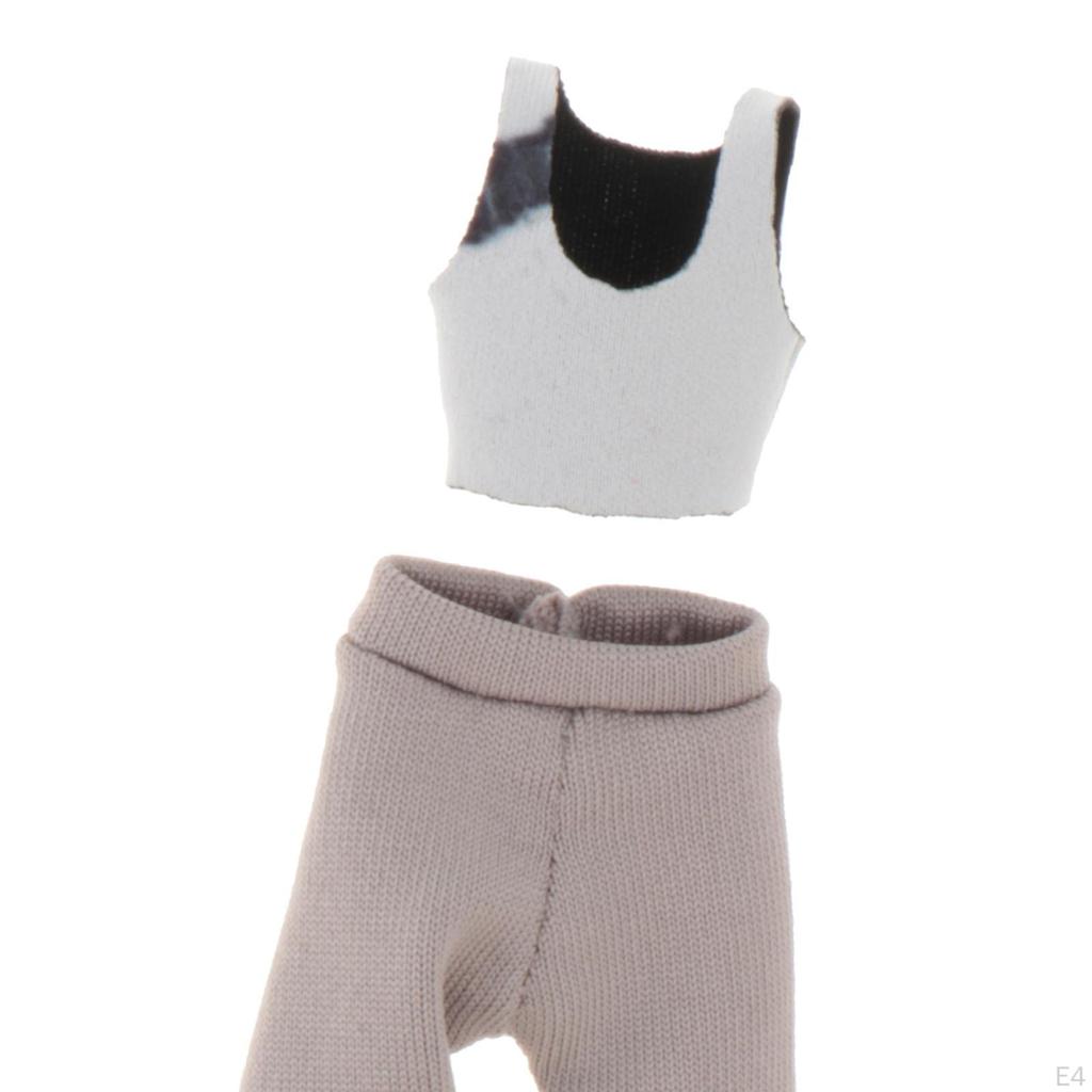1/12 Female Vest and Pants Doll Clothes Fashion Handmade Outfit Costume for 6'' Inch Woman