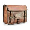 New Genuine Vintage Leather Motorcycle One Side Bags Pouch Brown Panniers Saddle