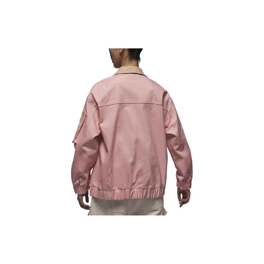 Jordan Renegade Solid Color Polo Collar Casual Zip Long Sleeve Jacket Women jackets Ceramic-Pink FN5675-607