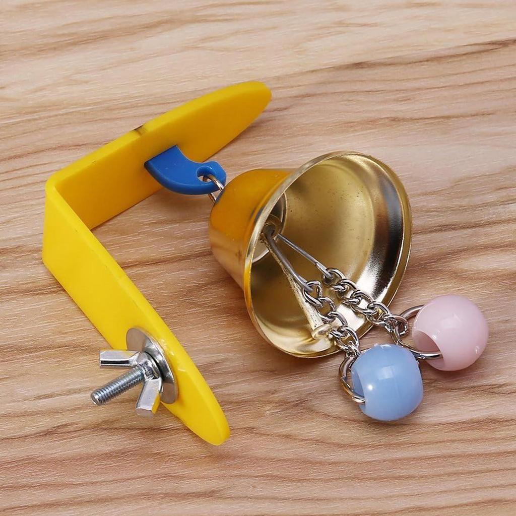 Parrot Bell Toys Birds Chewing Hanging Cage Bite Accessories Parakeet Beads Play Parrotlet Enrichment Toys Pet Bird Supplies