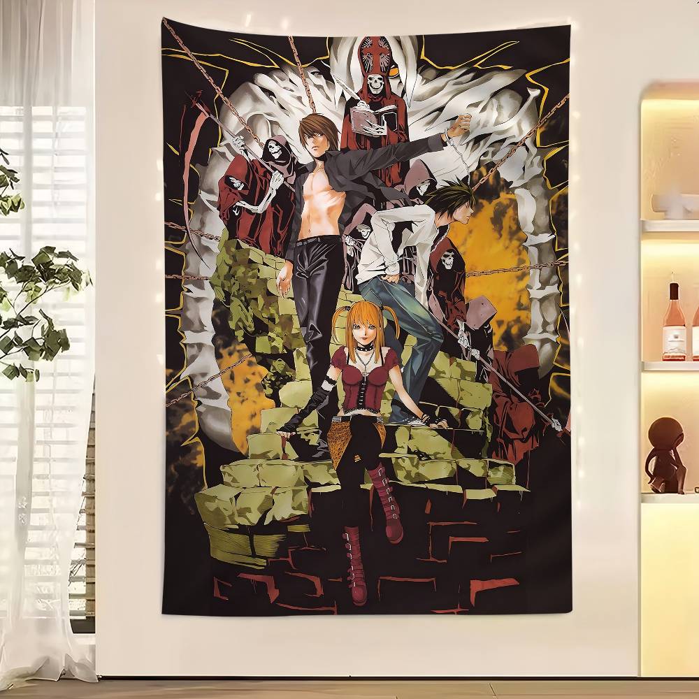 Anime DDeath NNote Japan Cartoon Tapestry Art Printing Japanese Wall Tapestry Anime Wall Hanging Home Decor