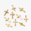 Wholesale 4Pcs Mini Rhinestone Cross Casting Charms Stainless Steel Jewelry Making Earring Pendant Necklace DIY Findings