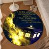 telephone booth Round Rug for Livingroom,Bedroom, Palyroom, Chair Rug, Area rug, Circle Carpet, Large Size Fan Christmas gift